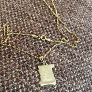 18K YELLOW GOLD CHAIN VIRGEN MARIA